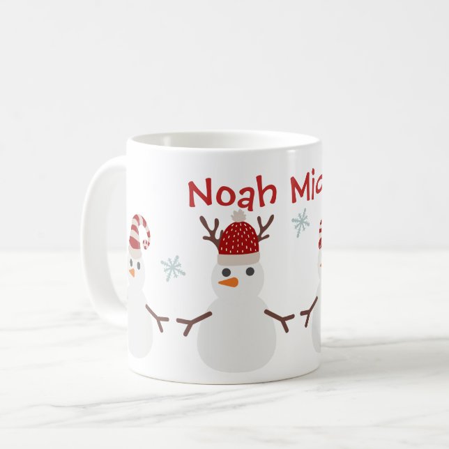 Taza De Café Mug personalizada de Navidades de niño lindo (Anverso izquierdo)