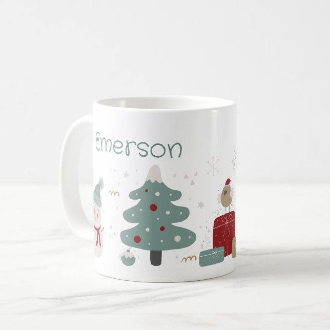 Taza De Café Mug personalizada de Navidades de niños (Anverso izquierdo)