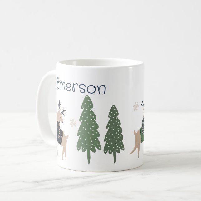 Taza De Café Mug personalizada de Navidades de niños (Anverso izquierdo)