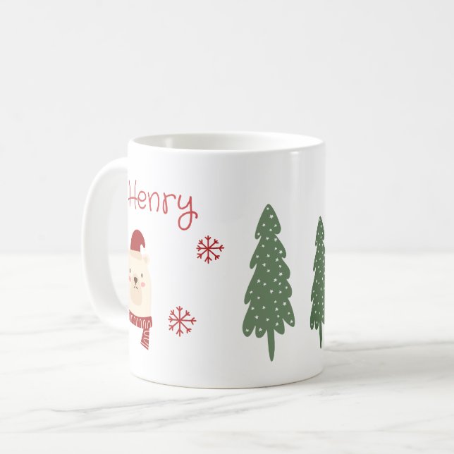 Taza De Café Mug personalizada de Navidades de niños (Anverso izquierdo)