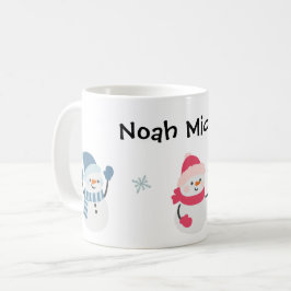 Taza De Café Mug personalizada de Navidades de Snowman Kid