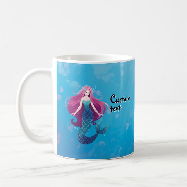 Taza De Café Mug personalizada de sirena marina de bonito (Izquierda)