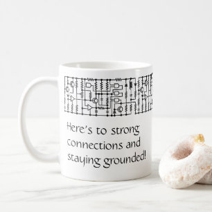 Taza De Café Mug personalizada del esquema negro y blanco