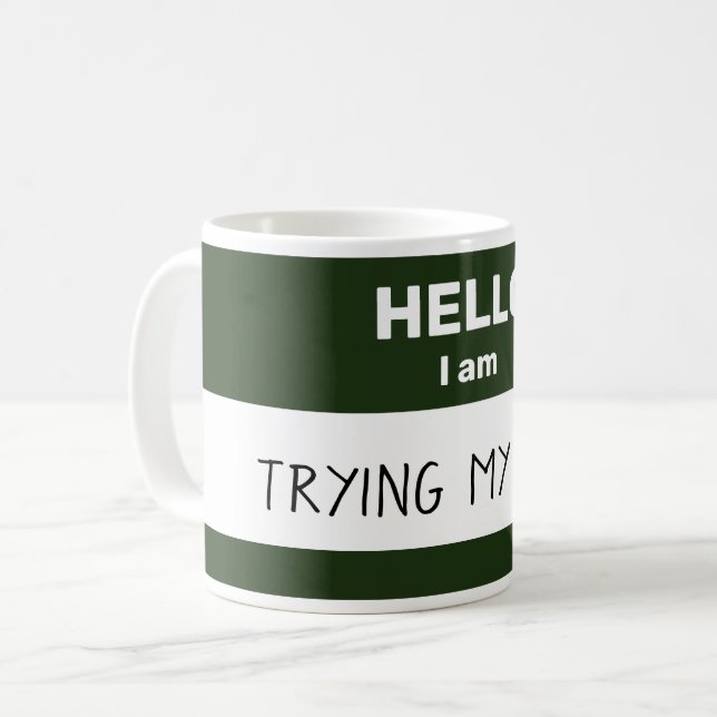 Taza De Café Mug personalizada "Hello I Am" (Anverso izquierdo)