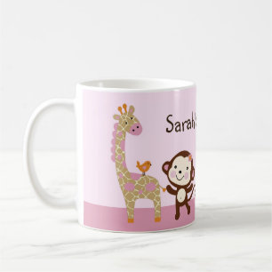 Taza De Café Mug personalizada "Jungle Jill/Chica Animals"