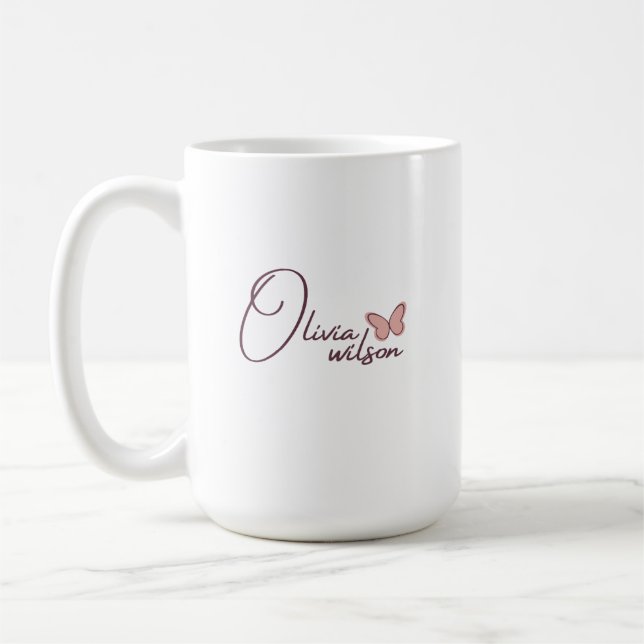 Taza De Café Mug personalizada, nombre personalizado, (Izquierda)