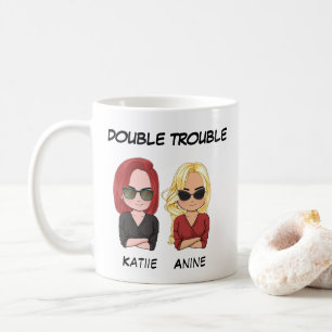 Taza De Café Mug personalizada para mejor amigo - Doble problem