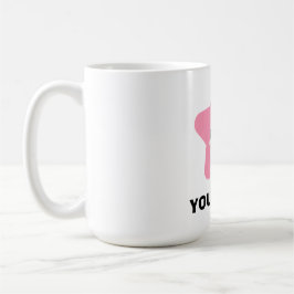Taza De Café Mug Personalizada Rosa, Mug Gráfico de Caracteres 