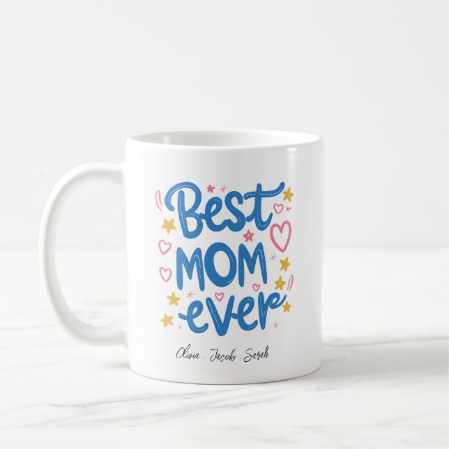 Taza De Café Mug personalizada - Un regalo para la mejor mamá (Izquierda)
