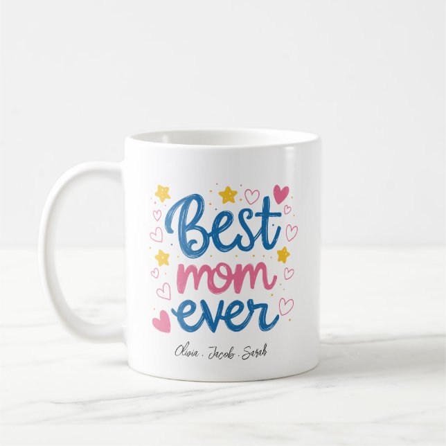 Taza De Café Mug personalizada - Un regalo para la mejor mamá (Izquierda)