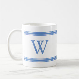 Taza De Café Mug personalizado clásico con bandas azules en mon