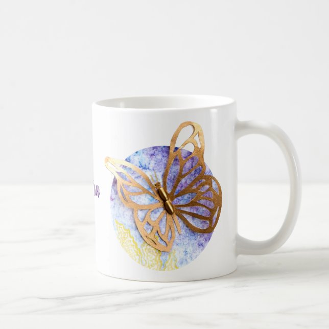 Taza De Café Mug personalizado con mariposas (Derecha)