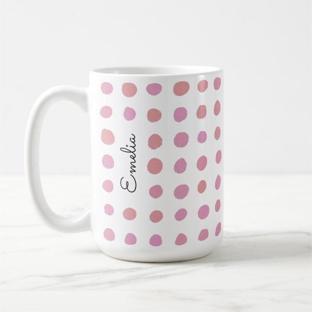 Taza De Café Mug personalizado de puntos dibujados a mano (Izquierda)