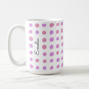Taza De Café Mug personalizado de puntos dibujados a mano