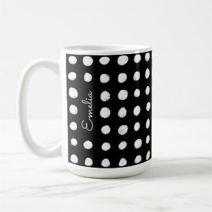Taza De Café Mug personalizado de puntos dibujados a mano