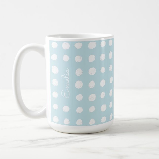 Taza De Café Mug personalizado de puntos dibujados a mano (Izquierda)
