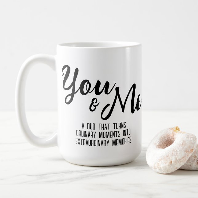 Taza De Café Mug personalizado para ti y yo (Con donut)