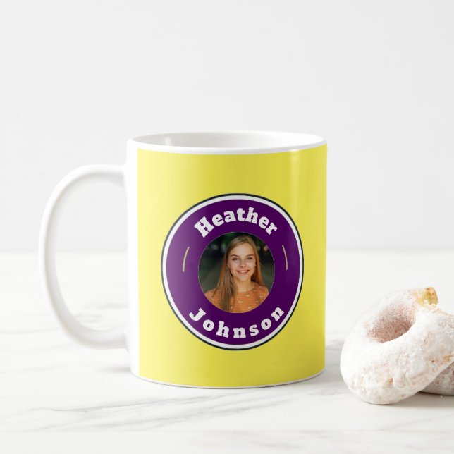Taza De Café Mug - Personalizado Personalizado (añadir nombre y (Con donut)