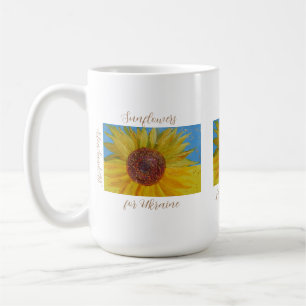 Taza De Café Mug pintada de arte de girasol