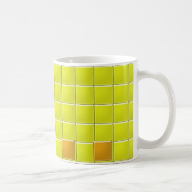 Taza De Café Mug - plazas Mosaicas en amarillo (Derecha)