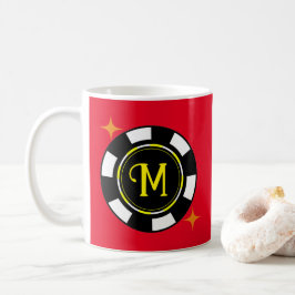 Taza De Café Mug - Poker Personalizado (añadir inicial)