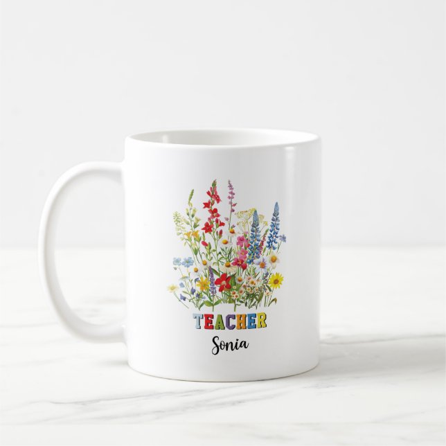 Taza De Café Mug, profesor personalizado, tazón (Izquierda)