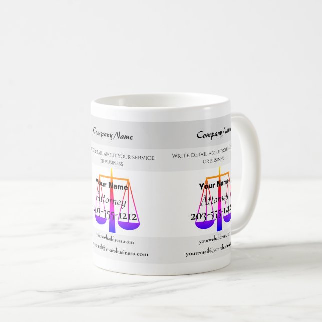 Taza De Café Mug promocional para abogado - HAMbyWG (Anverso derecho)