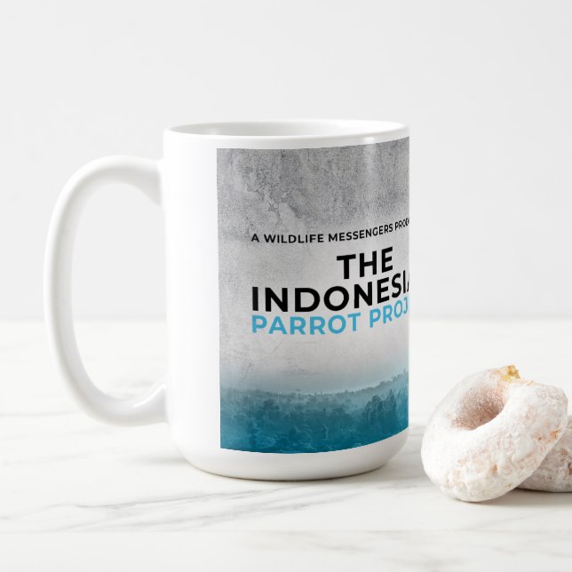 Taza De Café Mug. proyecto loro indonesio (Con donut)