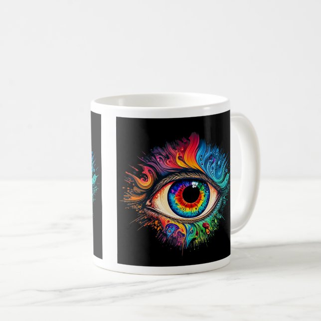 Taza De Café Mug Psychedelic Eye Classic, 11 oz (Anverso derecho)