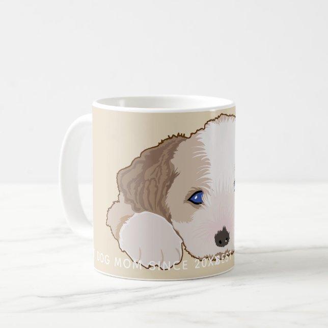 Taza De Café Mug Puppy Sleeping Furty Baby (Anverso izquierdo)