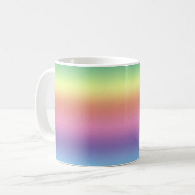 Taza De Café Mug - Rayas arcoiris (Anverso izquierdo)