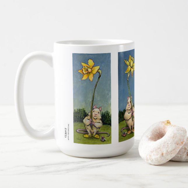 Taza De Café Mug. regalo de Daffodil (Con donut)