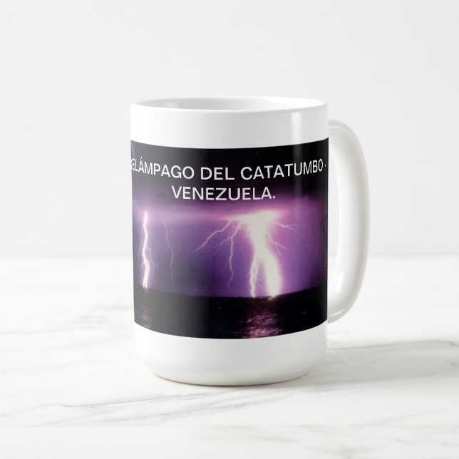 TAZA DE CAFÉ MUG RELÁMPAGO DEL CATATUMBO. (Anverso derecho)