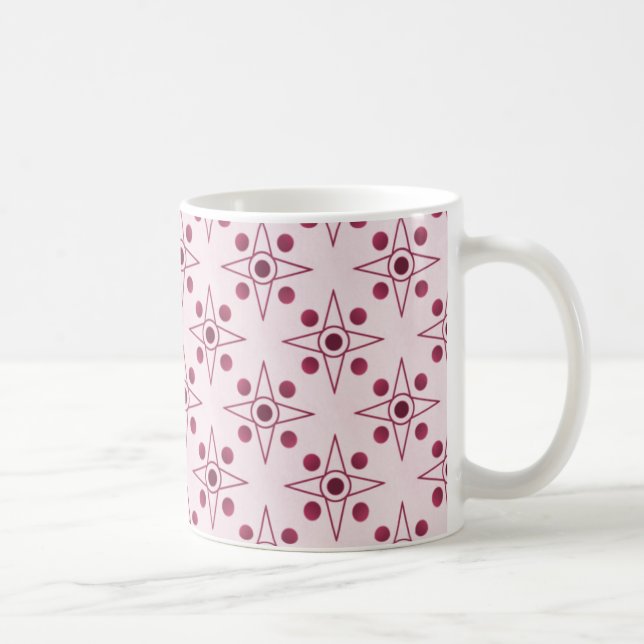 Taza De Café Mug retro-métrico, fucsia (Derecha)