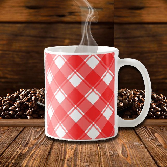 Taza De Café Mug retro rojo y blanco (Subido por el creador)