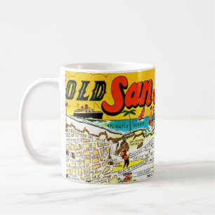 Taza De Café Mug retro San Juan Puerto Rico