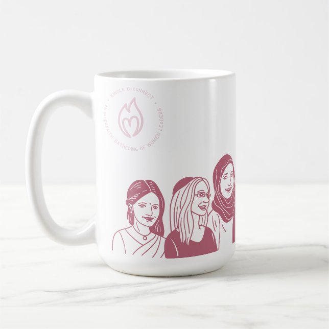 Taza De Café Mug rosa de 15 oz (Izquierda)