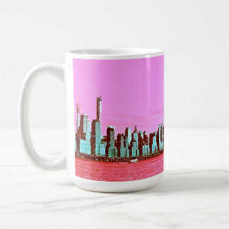 Taza De Café Mug rosa de Nueva York por arte de Tamara Diaz