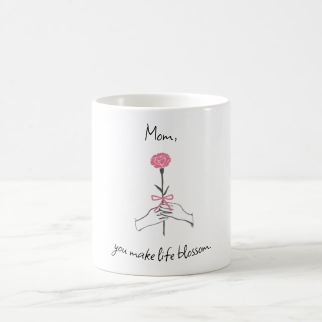 Taza De Café Mug Rosa del Día de la Madre (Centro)