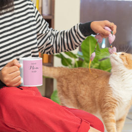 Taza De Café Mug rosa personalizado: nombre o texto personaliza