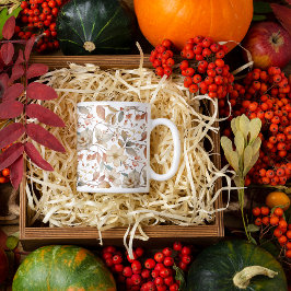 Taza De Café Mug Rustic floral otoñal