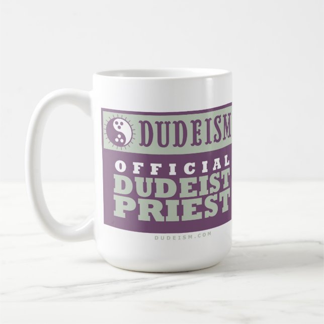 Taza De Café Mug. sacerdote Dudeista oficial (Variación 2) (Izquierda)