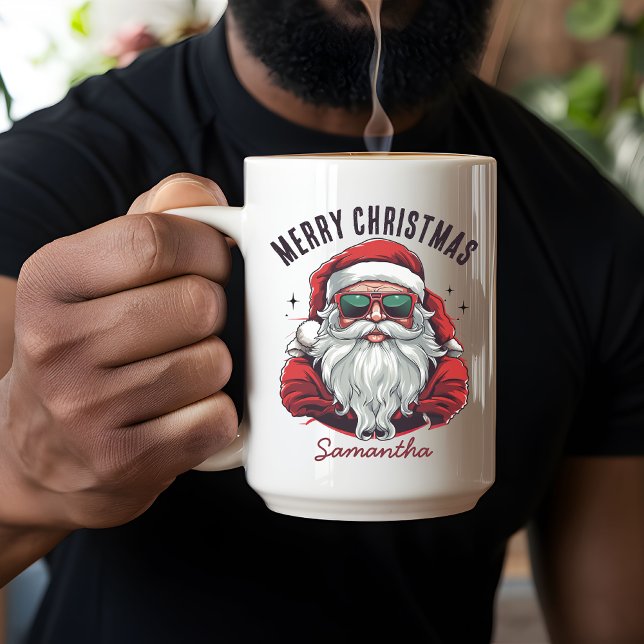 Taza De Café Mug Santa gangstar, mug de navidad Personalizado (santa gangstar mug, merry christmas mug, custom name mug, holiday mug, christmas coffee mug, santa)