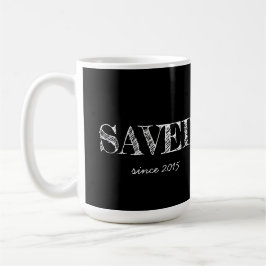 Taza De Café Mug SAVED cristiana con 3 cruces de clavos
