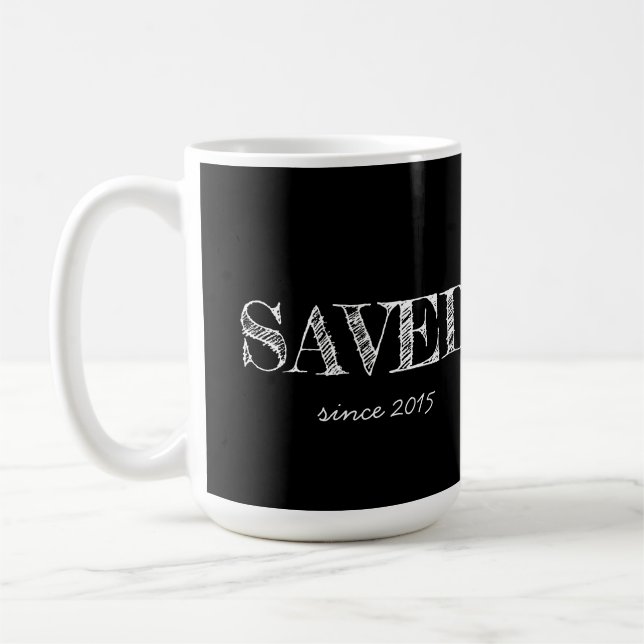 Taza De Café Mug SAVED cristiana con 3 cruces de clavos (Izquierda)