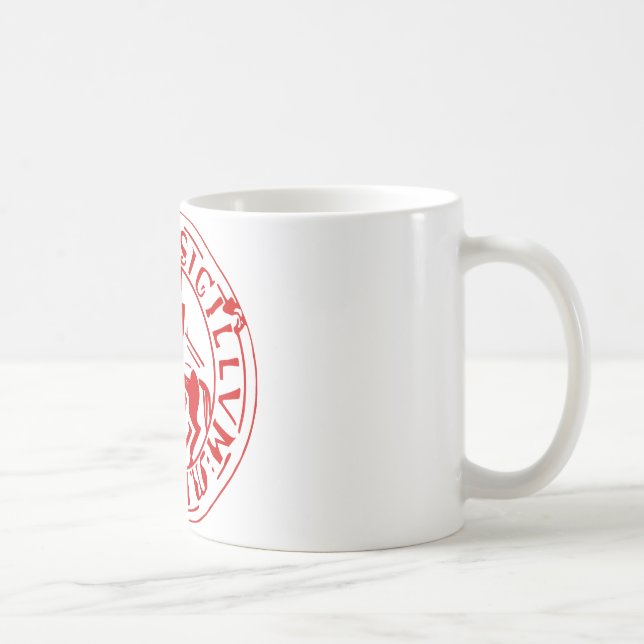 Taza De Café Mug Sello Templier rojo (Derecha)
