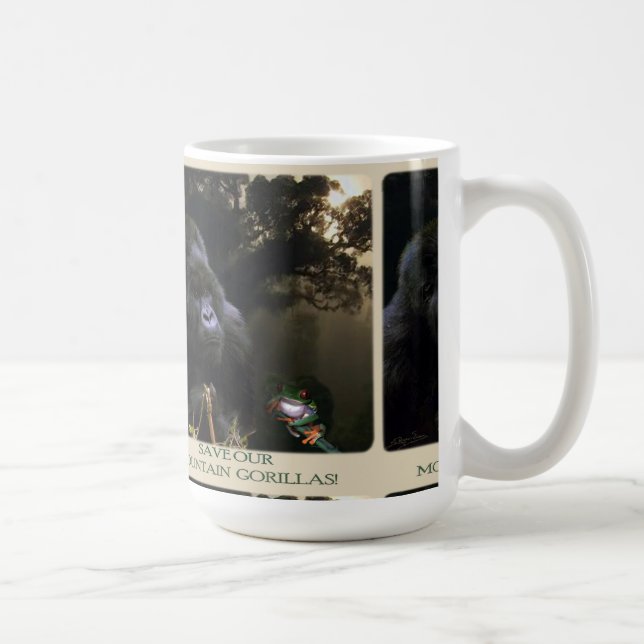 Taza De Café Mug, simpatizante de la vida salvaje del gorila de (Derecha)