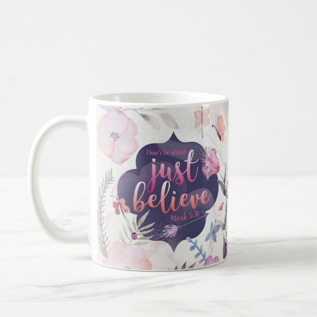 Taza De Café Mug - Solo creer (Mark 5:36) (Izquierda)