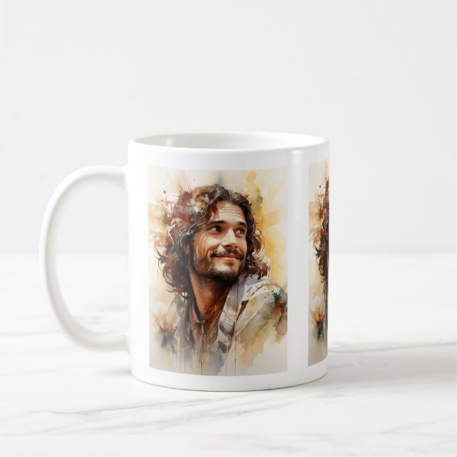 Taza De Café Mug sonriente Jesús (Izquierda)