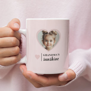 Taza De Café Mug Sunshine de la abuela - Rosa personalizado